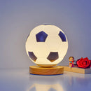 Axyaa LED Soccer Desk Lamp - Dimmable Triclored/RGB, Rechargeable/Plug-in Night Light