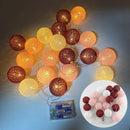 Axyaa Cotton Ball String Lights: Handmade Fairy Lights for Kids' Room, Weddings & Parties