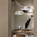 Axyaa Corrugated Glass Art Pendant Light: Modern Decor for Home, Office, Cafe