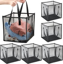 Axyaa Double-Layer Mesh Laundry Basket with Handles for Travel, Dorm & Home
