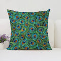 Axyaa Peacock Feathers Cushion Cover Set for Bed and Sofa