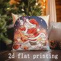 Axyaa Festive Digital Print Cushion Cover for Sofa, Bedroom, Car - Christmas Theme