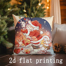 Axyaa Festive Digital Print Cushion Cover for Sofa, Bedroom, Car - Christmas Theme