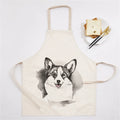 Axyaa Christmas Dog Kitchen Ladies Apron - Fun Cartoon Animal Apron for Home Cooking