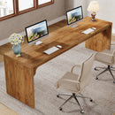 Axyaa 78.7" Wood Double Desk Workstation for Home Office