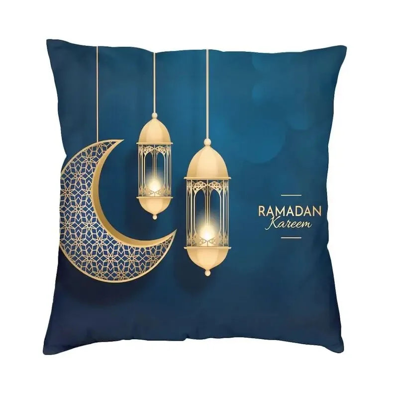 Eid Mubarak Ramadan Pillow Cases for Islamic Home Decor by Axyaa