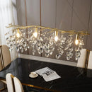 Axyaa Crystal LED Branch Chandelier - Golden Finish