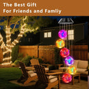 Axyaa Solar Rose Laser Ball Wind Chime Light: Color-Changing Outdoor Garden Lamp