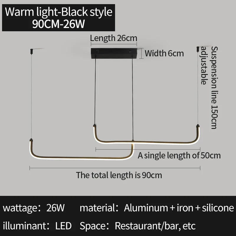 Axyaa Gold Pendant Light: Modern, Energy-Efficient, Adjustable for Dining Room