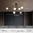 Axyaa Black LED Ceiling Chandelier for Bedroom Living Room Dining Room