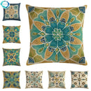Axyaa Geometric Mandala Cushion Cover Symmetrical Decorative Pillowcase
