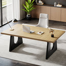 Axyaa Executive Desk with Double Wood Pedestal, Modern Style Large Office Computer Table