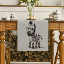 Axyaa Zebra Print Table Runner: Stylish Dining Decor for Indoor & Outdoor Tables