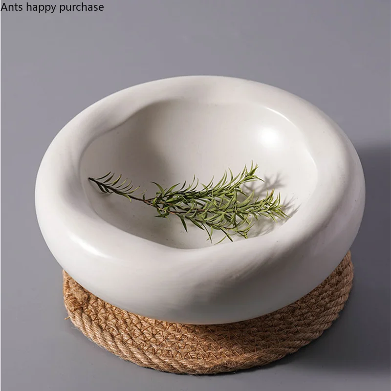 Axya White Ceramic Dinner Plates & Salad Bowl Set