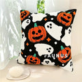 Axyaa Halloween Ghost Pumpkin Bat Spider Web Pillow Cushion