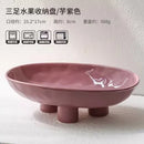 Axyaa Ceramic Fruit Tray Heart Candy Snack Dry Living Room Tea Table Basket.