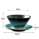 Axyaa Retro Flower Ceramic Coffee Cup Set - Japanese Style Home Decor