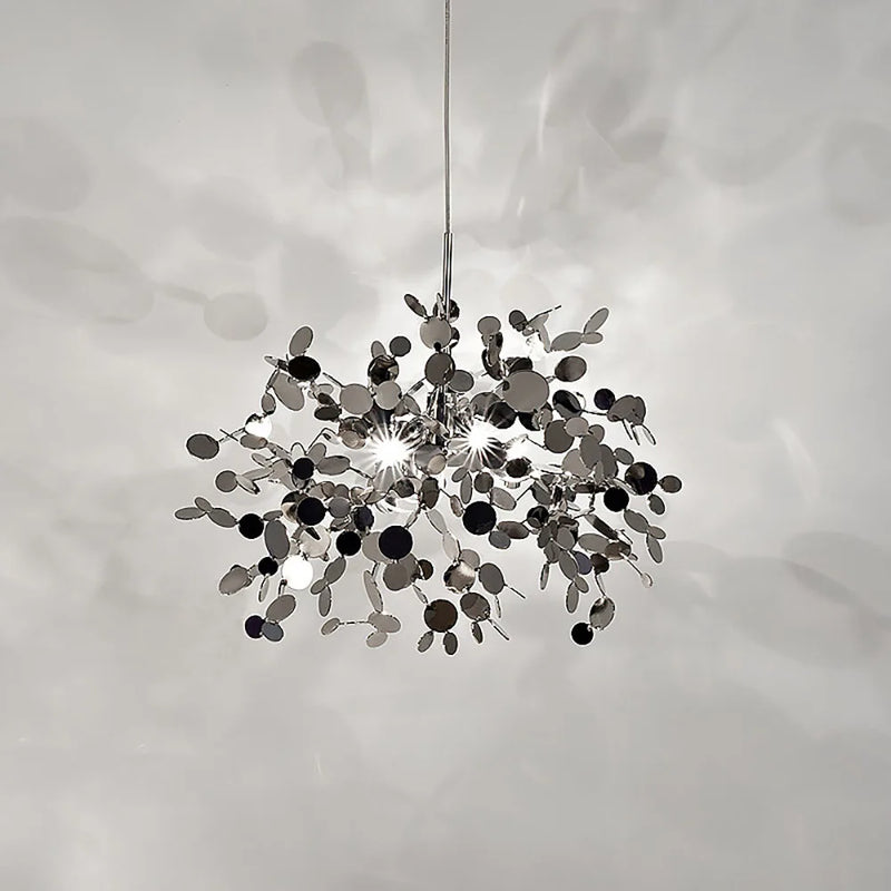 Axyaa Nordic Art Stainless Steel Chandelier for Living Room, Bar, and Kitchen Decor
