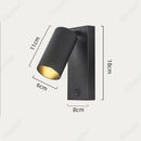 Axyaa Adjustable Angle LED Wall Lamp with Switch, Minimalist Design for Bedroom and Corridor