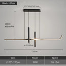 Axyaa Modern LED Dining Chandelier Minimalist Line Spot Lamp Fixture