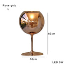 Axyaa Gold Chrome Glass Table Lamp | Luxury Decor for Living Room, Villa, Cafe