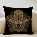 Axyaa Hamsa Cushion Cover, Mandala Sofa Pillow Case, 45x45cm