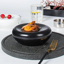Axyaa Frosted Black Ceramic Small Plates Set - Hotel Tableware