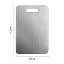 Axyaa Stainless Steel Kitchen Cutting Board for Chopping and Kneading, Double Sided Block