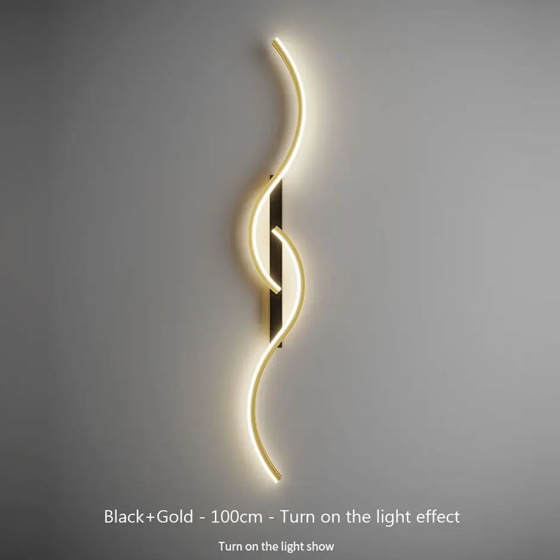 Axya Modern LED Wall Decor Lamp Black/Gold Wall Sconces for Home Interior