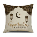 Axyaa Eid Mubarak Ramadan Cushion Cover - Moon Lantern Pattern Decor