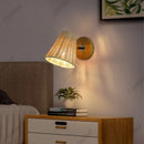 Axyaa Rattan Woven E27 Wall Lamp - Decorative Lighting Fixture for Bedroom, Living Room
