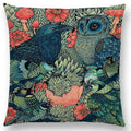 Axyaa Three Eyes Raven Steampunk Hummingbird Sofa Pillow Case Owl Cushion Cover