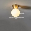 Axyaa Walnut Glass LED Ceiling Light Modern Art Decoration Fixture