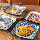 Axyaa Vintage Ceramic Deep Plate for Breakfast, Steak, and Fruit - High-Value Polish Style