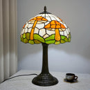 Axyaa Pink Tulip Stained Glass Table Lamp - Colorful 12-Inch Christmas Decor Lighting