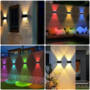 Axyaa Outdoor Solar Lamp: Waterproof Up/Down Sunlight, Garden Balcony Wall Lights
