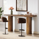 Axyaa 63" Bar Table with Pillar Legs, Rectangle Kitchen Counter Height Pub Table