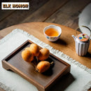 Axyaa Bamboo Flower Tea Tray Cake Rack Teaware Storage Board Tea Furniture
