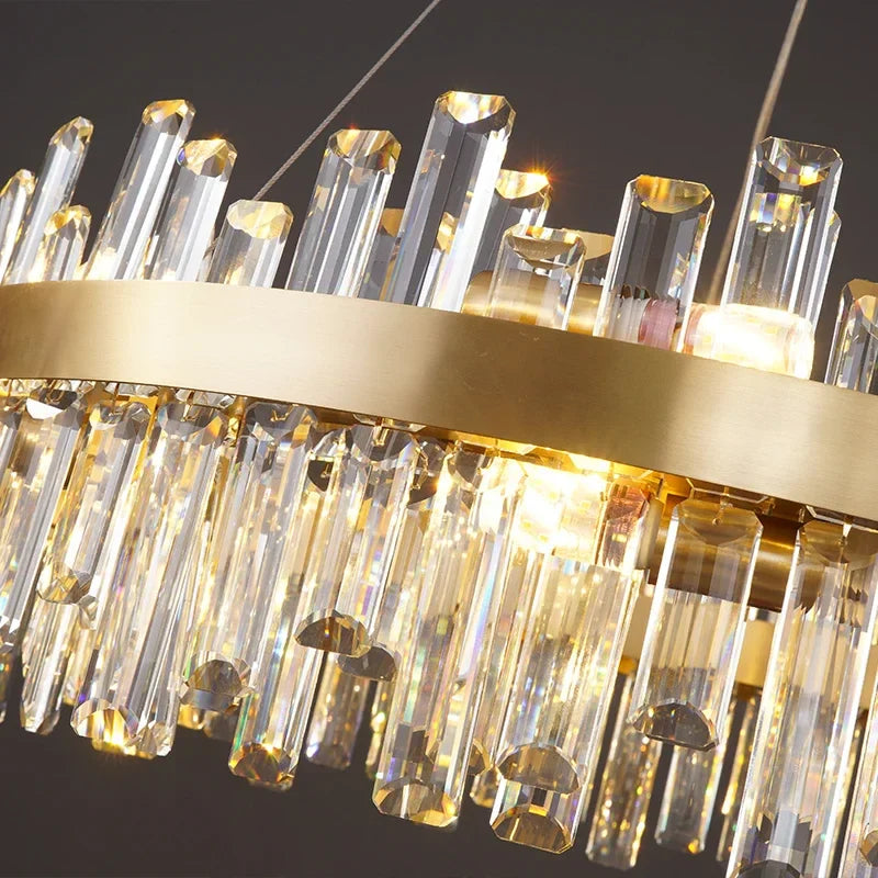 Axyaa Crystal LED Chandelier Lighting for Dinning Room