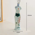 Axyaa Chinese Retro Cheongsam Ceramic Vase Maid Figure Home Decor