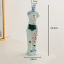 Axyaa Chinese Retro Cheongsam Ceramic Vase Maid Figure Home Decor