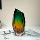 Axyaa Handcrafted Glass Vase in Modern Light Luxury Two-Tone Style