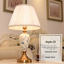 Axyaa Ceramic LED Floor Lamp with Flower Bird Design - American Style Living Room Decoration