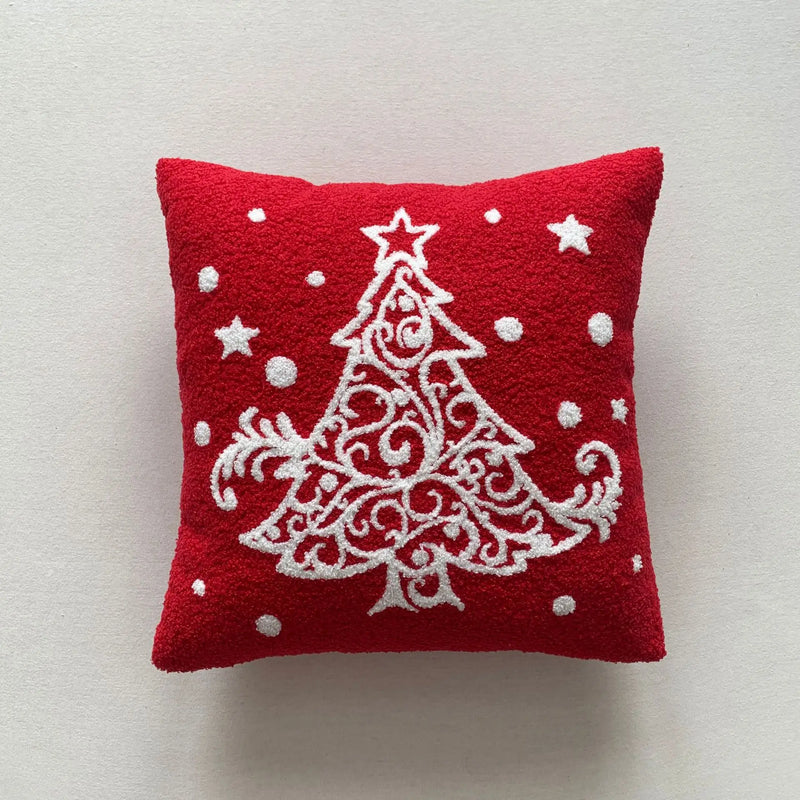 Axyaa Christmas Deer Snowflake Cushion Cover - Home Sofa Decor
