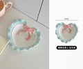 Axyaa Bowknot Dinner Plate for Girls - Heart Design, Ideal for Breakfast, Desserts & Snacks