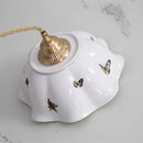 Axyaa Butterfly Ceramic Copper LED Pendant Lamp - Modern Nordic Hanglamp