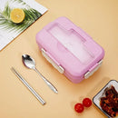 Axyaa Kids Bento Box 3-Compartment Microwavable Lunch Container for School, Picnic & Travel