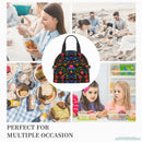 Axyaa Mexican Flowers Floral Art Lunch Bag: Insulated Thermal Cooler for Work, School, Picnic