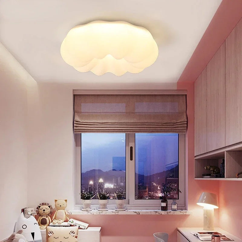 Axyaa White Cloud LED Chandelier for Children's Room & Living Space