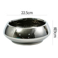 Axyaa Silver Ceramic Flower Pots Large Succulent Planter Vase Garden Balcony Decor